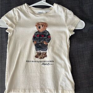 Polo by Ralph Lauren Kids Cream Bear Graphic T-Shirt Age 5